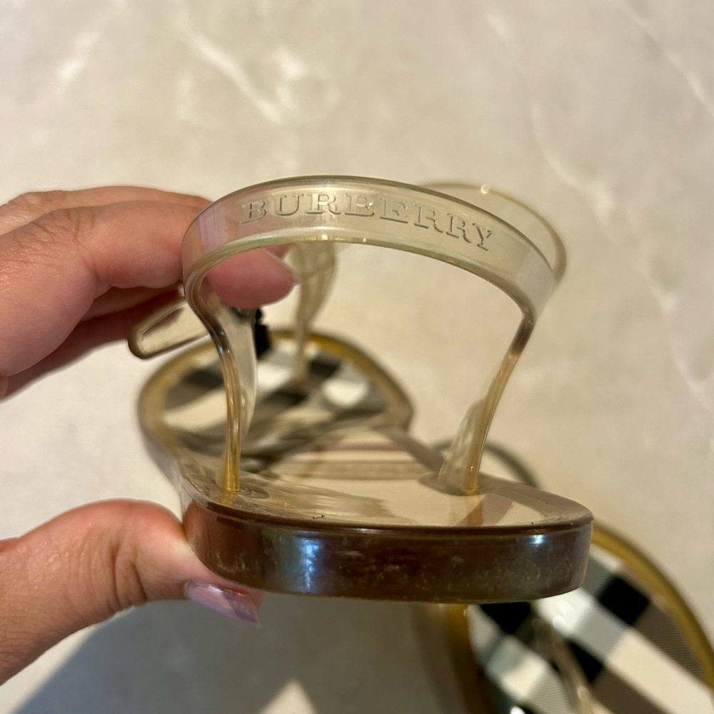 Burberry Jelly Plaid T Strap Sandals - Picture 4 of 4